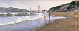 Morning Salisbury Beach Paintings - Morning at Bakers Beach by Steve Hanks